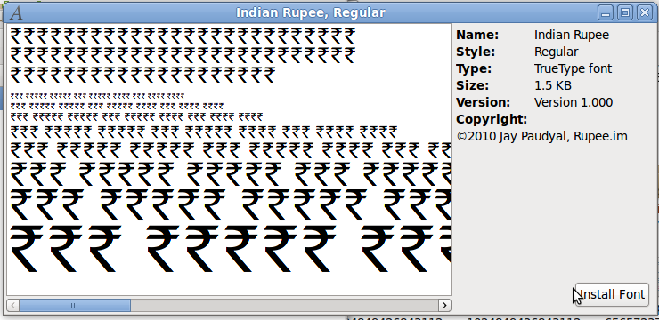Indian Rupee Font For Mac